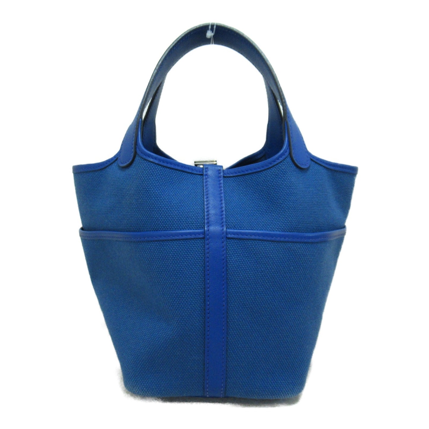 Hermes Picotin Lock Car Goat PM Blue Tote Bag Bag Leather Linen Tote Bag Blue