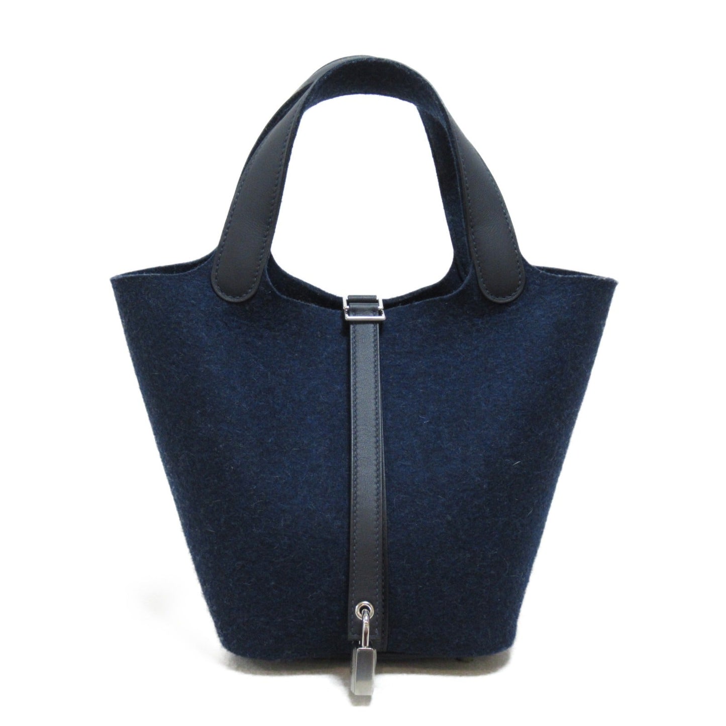 Hermes Picotin Lock Tote Bag Bag Leather Felt Navyes