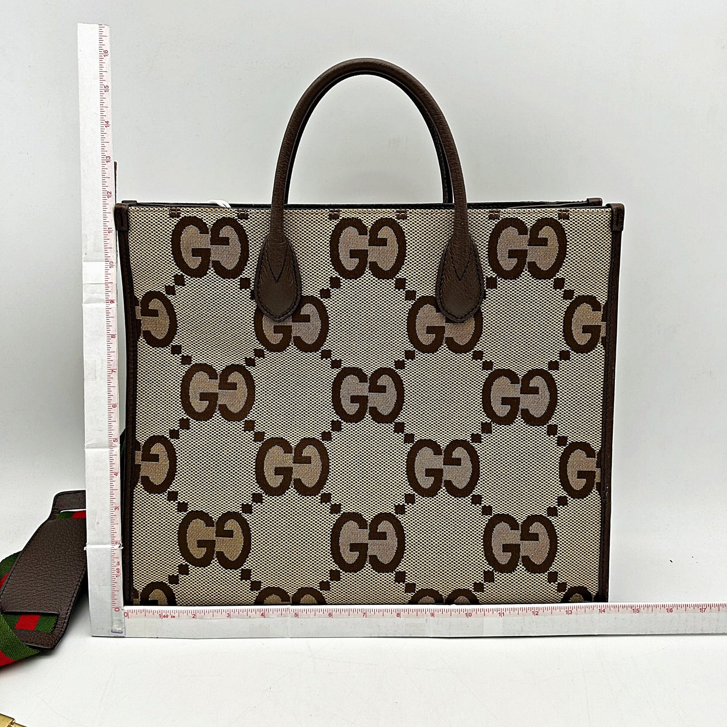 Gucci Beige Brown Canvas Jumbo GG Tote Bag Gucci LA45362