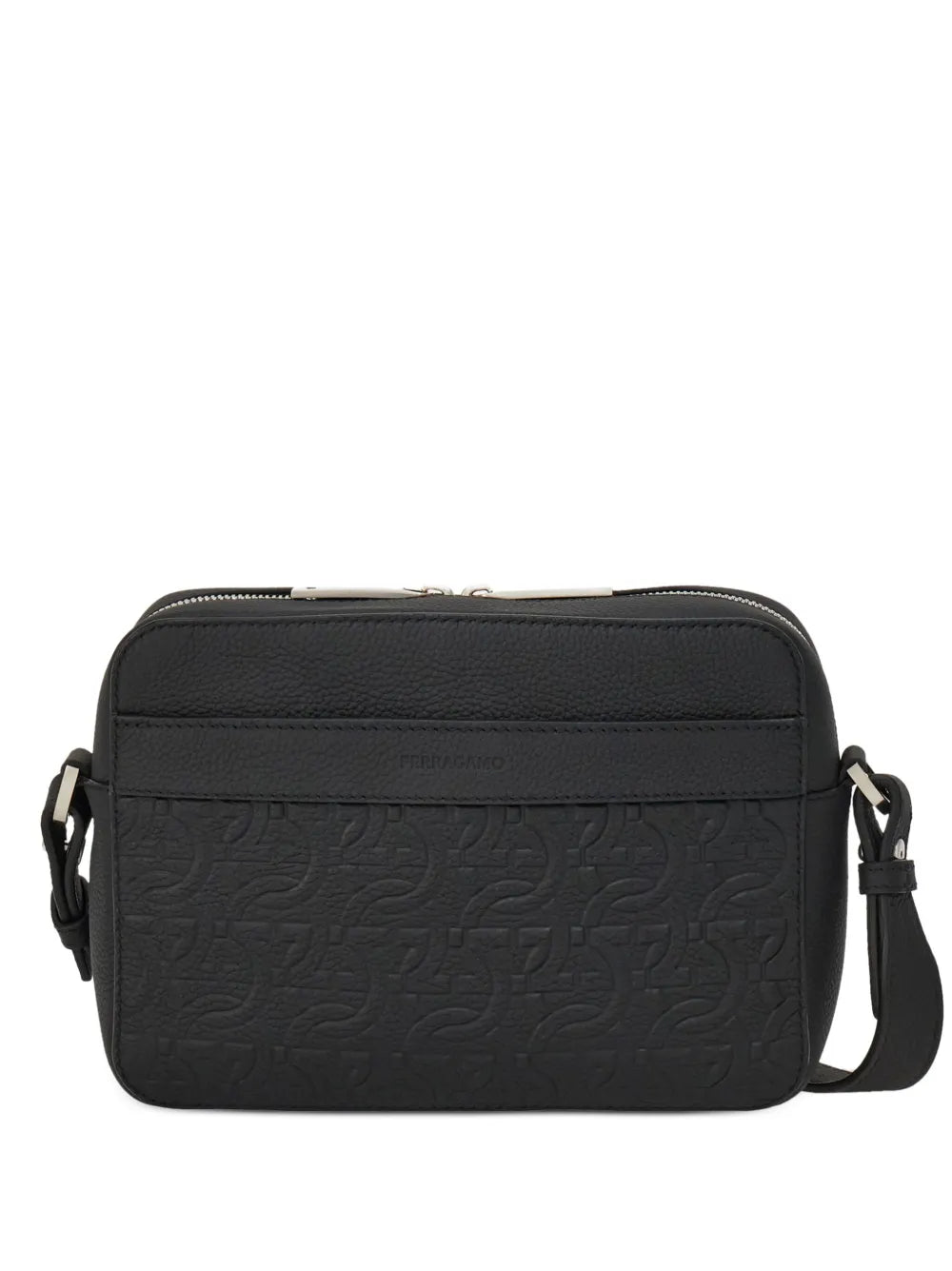 Ferragamo Logo-Embossed Leather Shoulder Bag