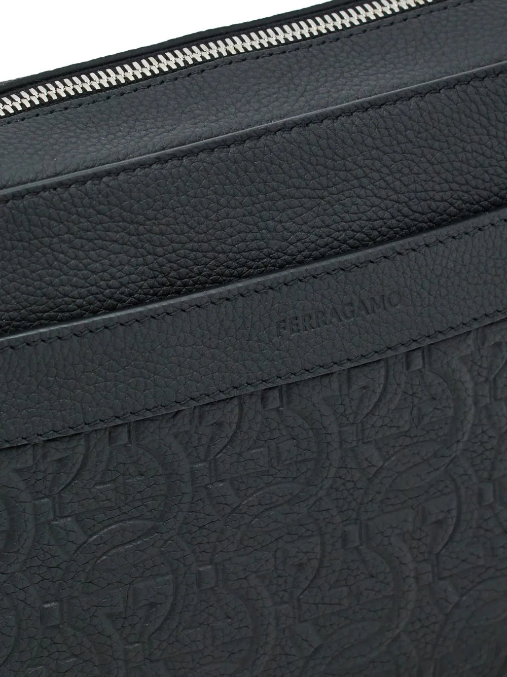 Ferragamo Logo-Embossed Leather Shoulder Bag