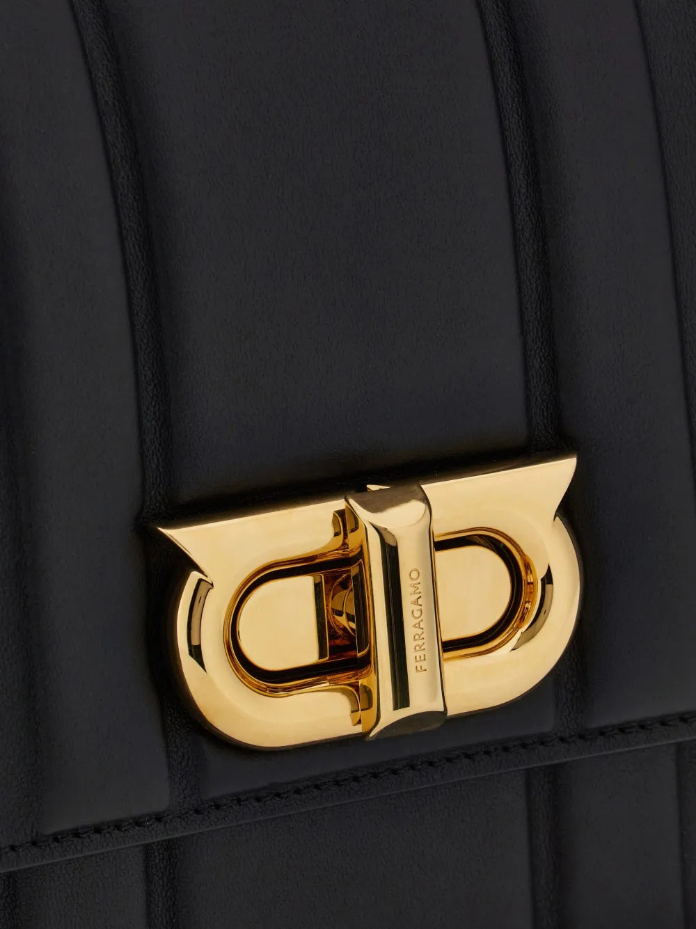Ferragamo Medium Gancini Leather Shoulder Bag