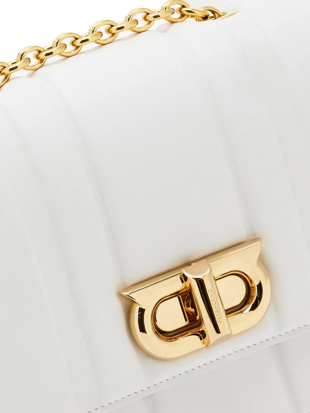 Ferragamo Medium Gancini Leather Shoulder Bag