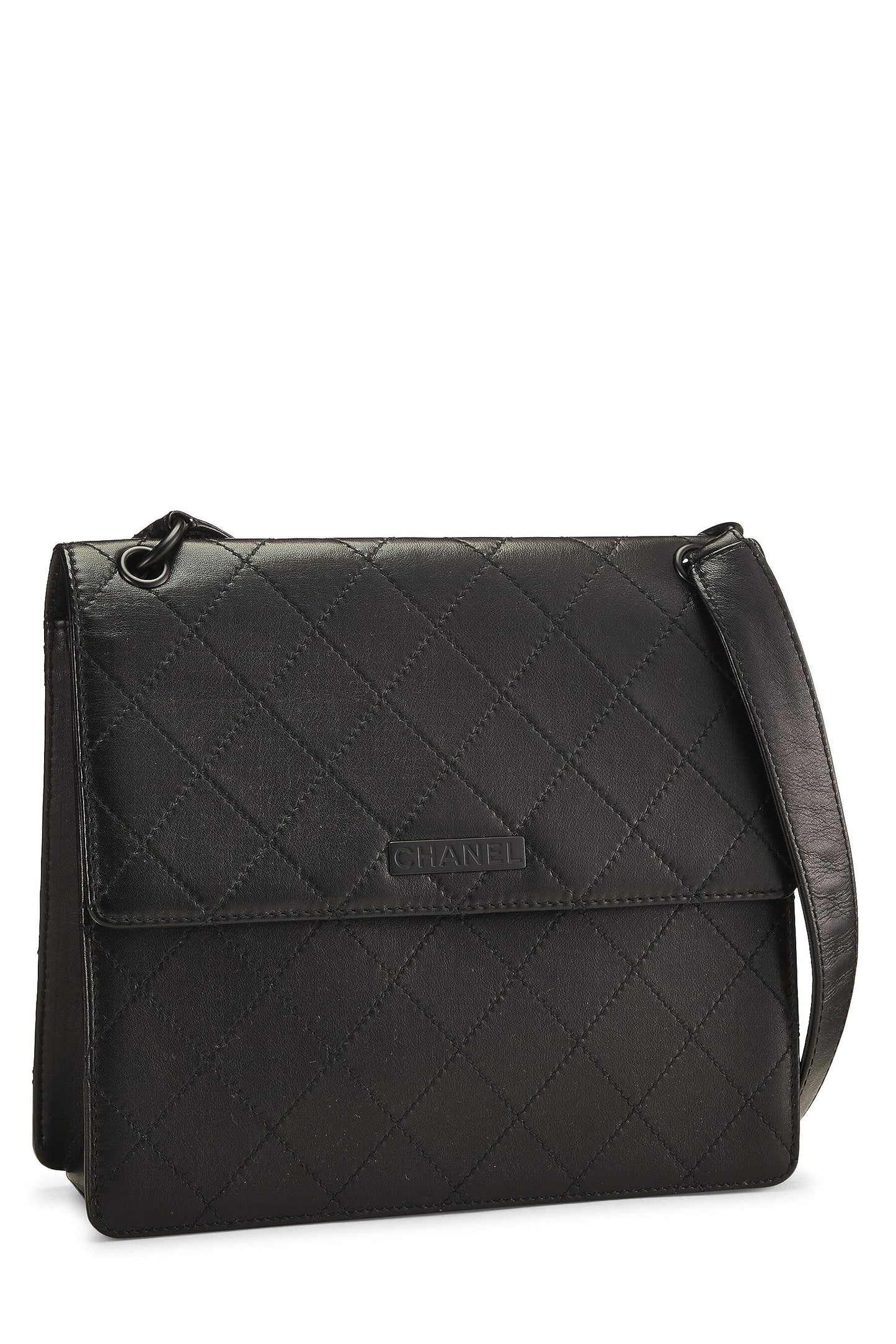 Chanel, Black Lambskin Shoulder Bag, Black