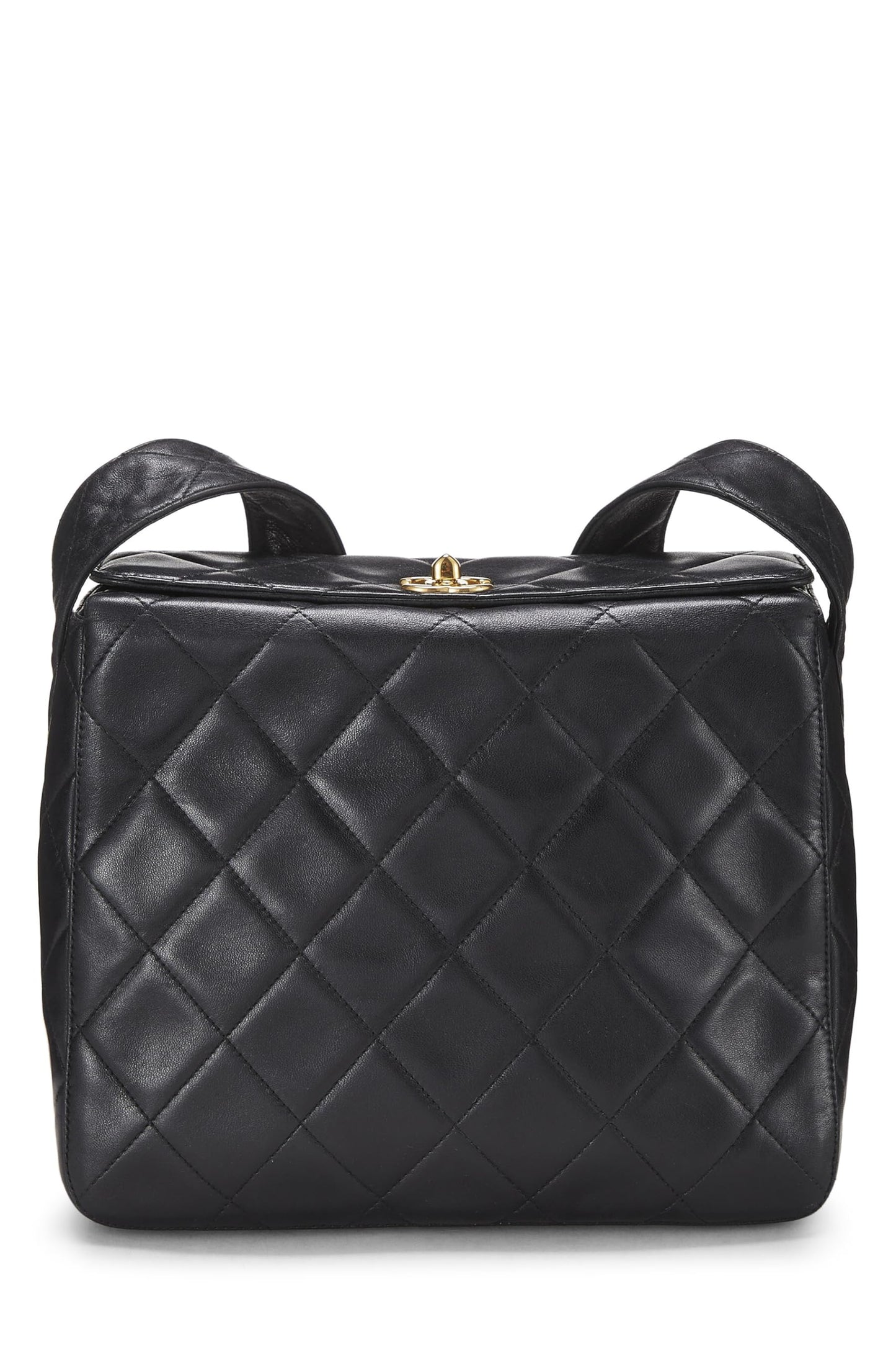 Chanel, Black Quilted Lambskin Shoulder Bag, Black