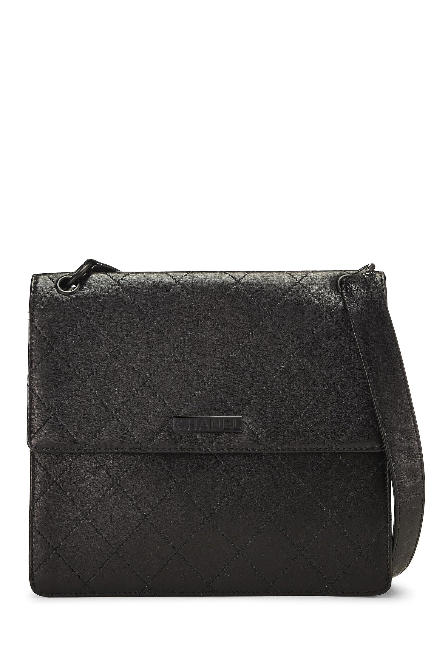 Chanel, Black Lambskin Shoulder Bag, Black
