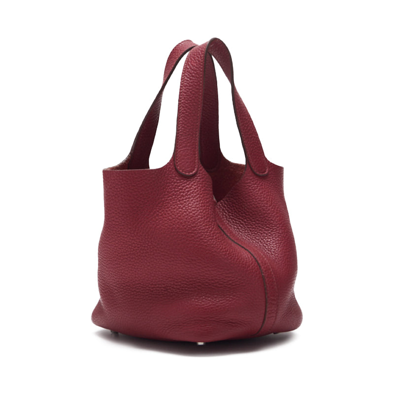 HERMES Picotin Lock PM Handbag Clemence Rouge Kazak (Silver G) Handbag Handbag Ladies Back ( Delivery) Dutch s Online