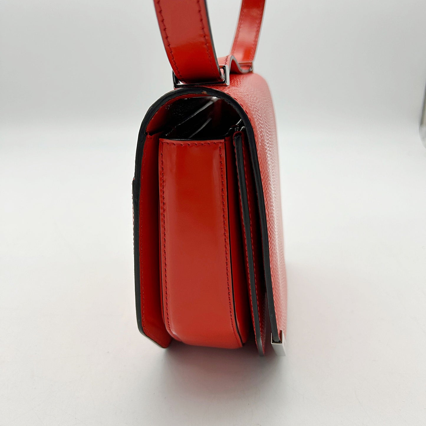 Bally Goatskin Mini D-Ring Bag Bright Red LA6173