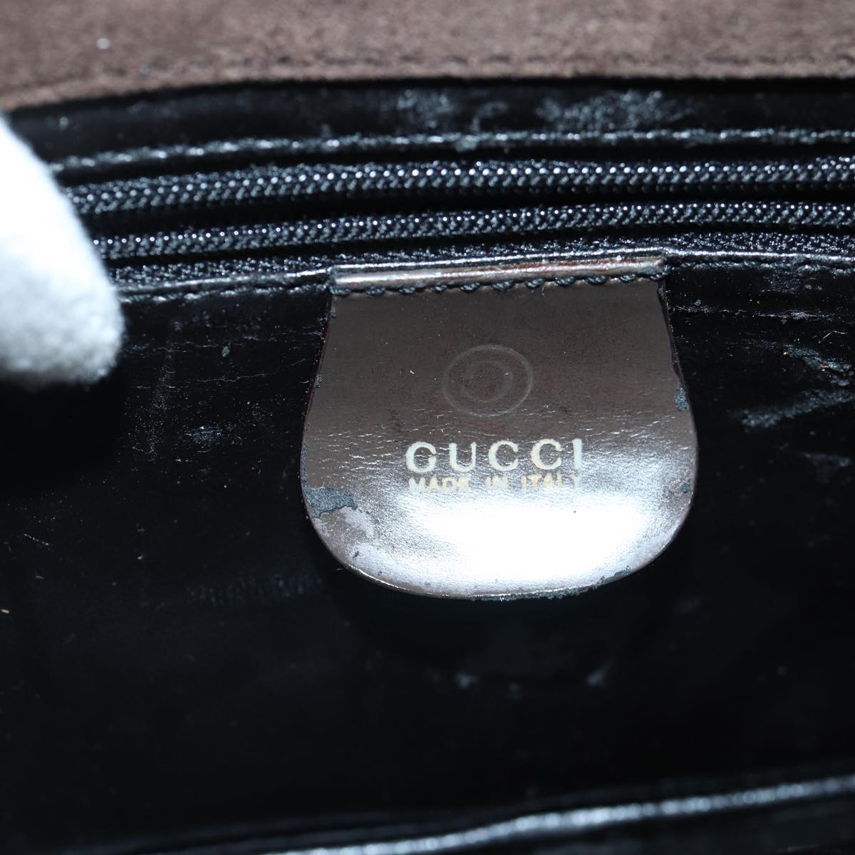GUCCI Shoulder Bag Leather Gold Brown 001 2058 1764 0 Auth 85409