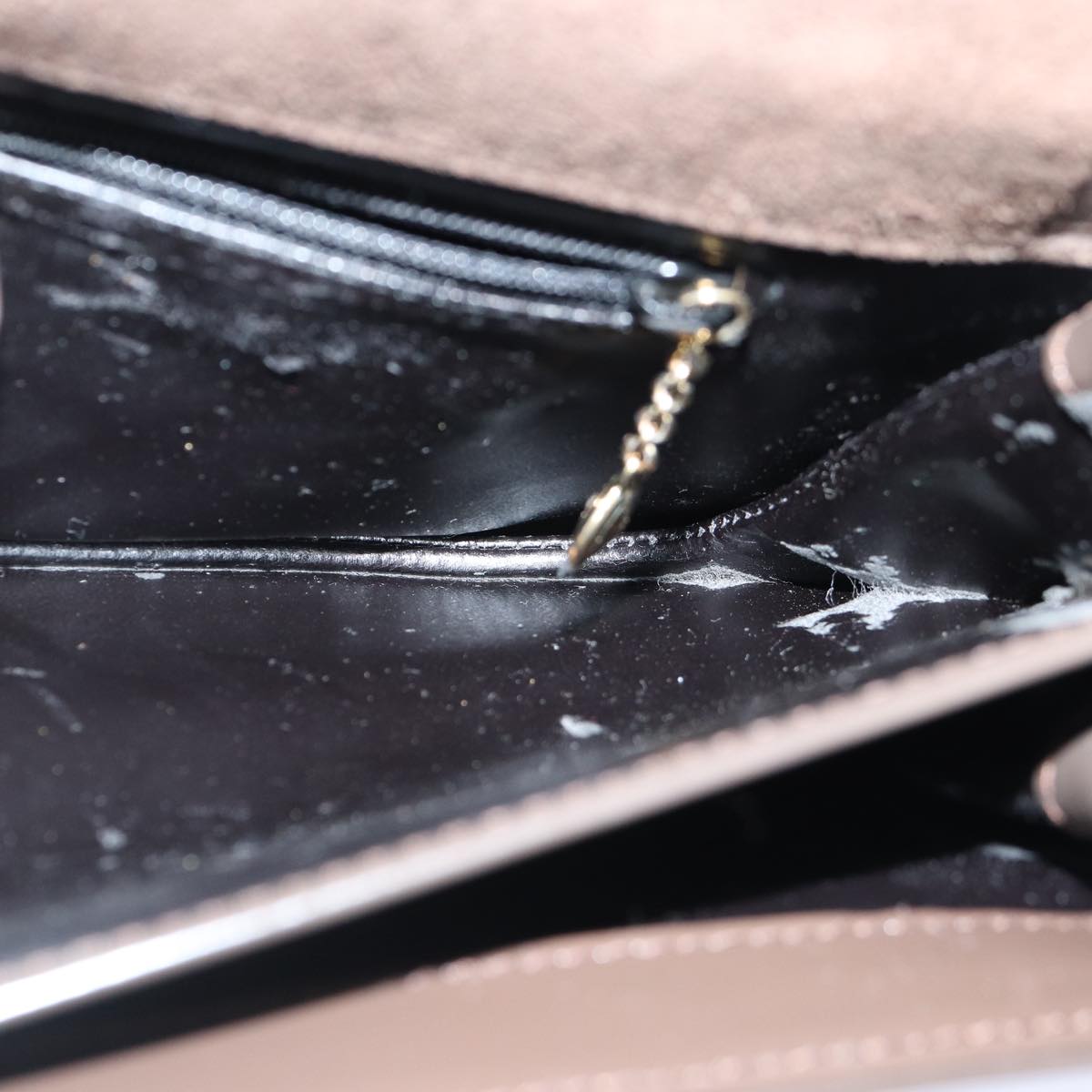 GUCCI Shoulder Bag Leather Gold Brown 001 2058 1764 0 Auth 85409