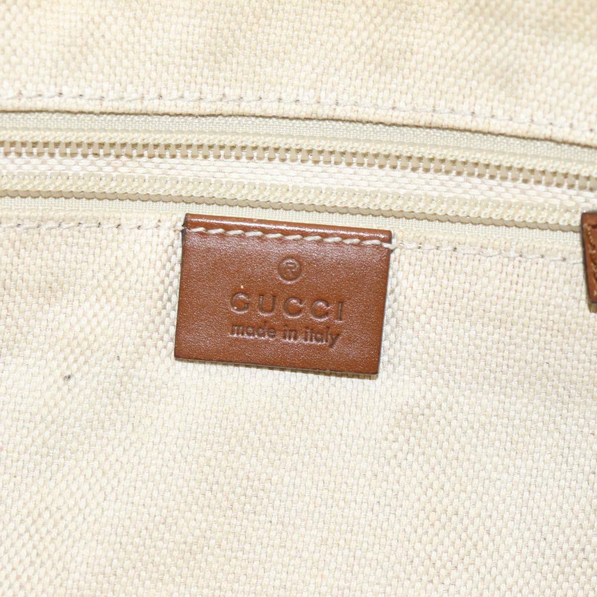 GUCCI GG Canvas Web Sherry Line Shoulder Bag Beige Silver Red 353399 Auth 85990