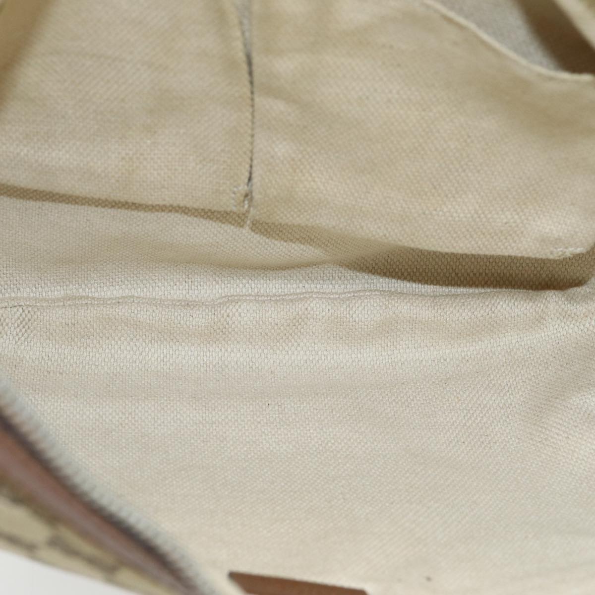 GUCCI GG Canvas Web Sherry Line Shoulder Bag Beige Silver Red 353399 Auth 85990
