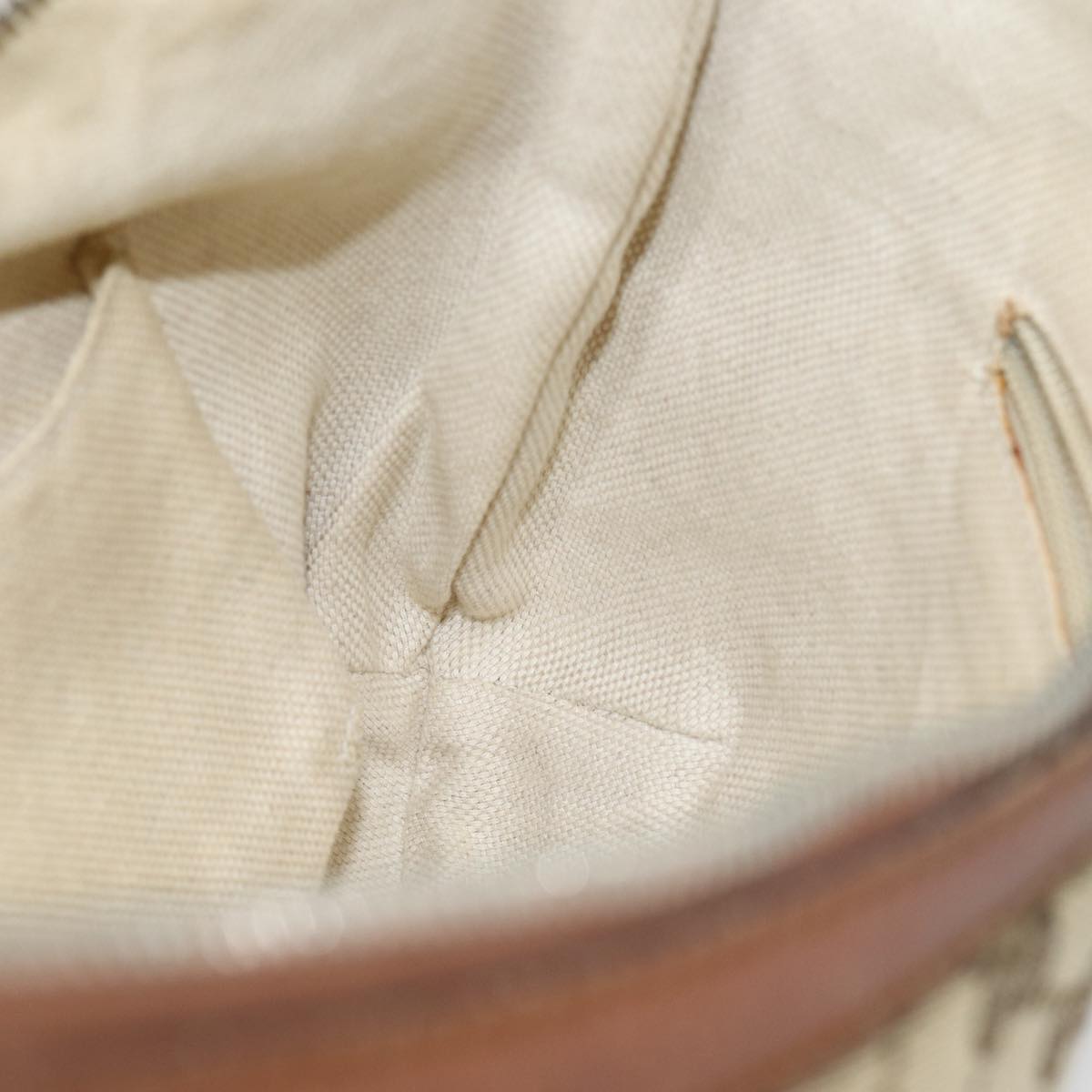 GUCCI GG Canvas Web Sherry Line Shoulder Bag Beige Silver Red 353399 Auth 85990
