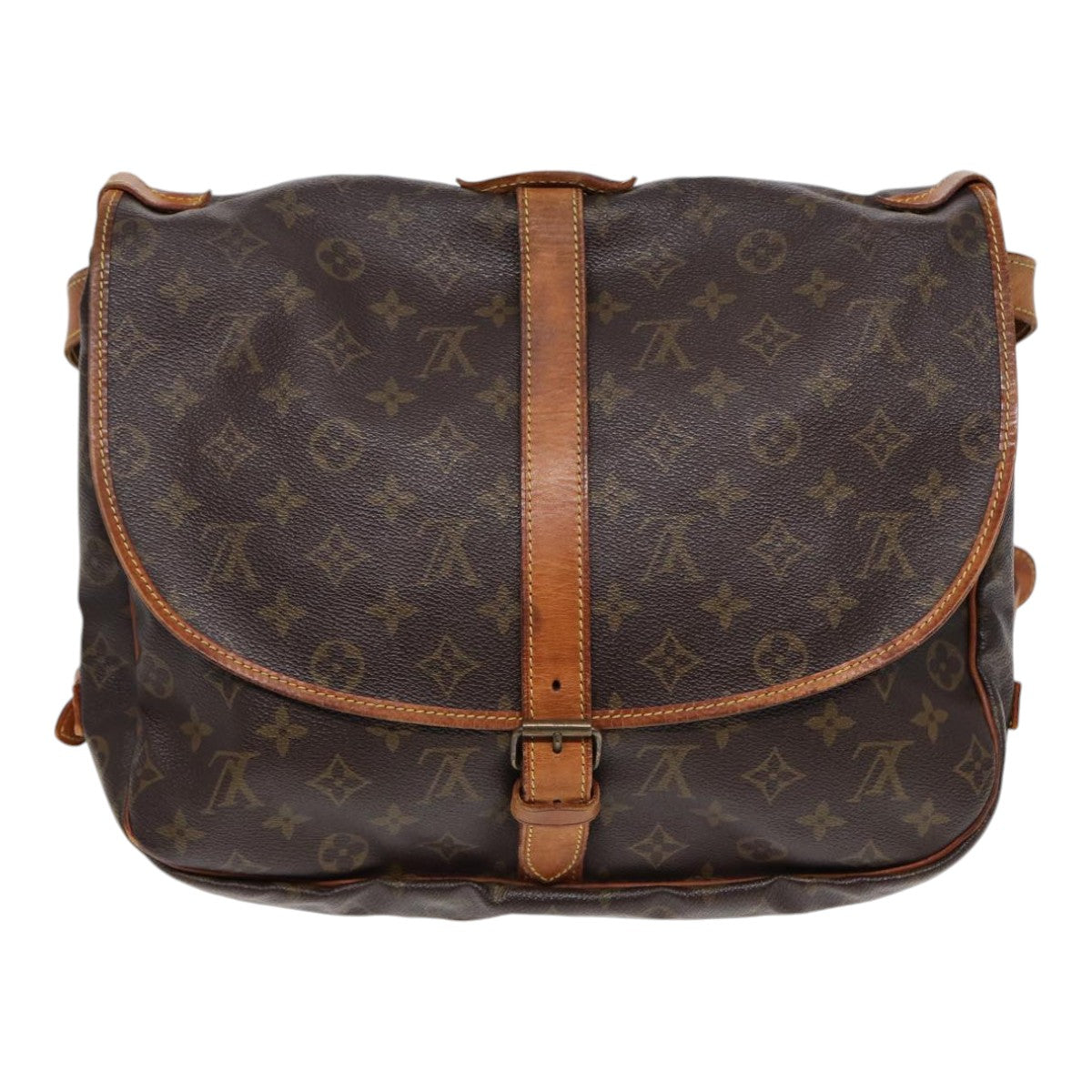 LOUIS VUITTON Monogram Saumur 35 Shoulder Bag M42254 LV Auth 86091