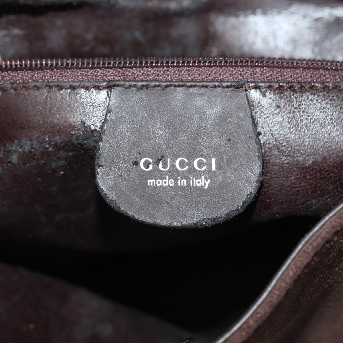 GUCCI Bamboo Shoulder Bag Suede 2way Red Gold 001 1705 1638 Auth 86649