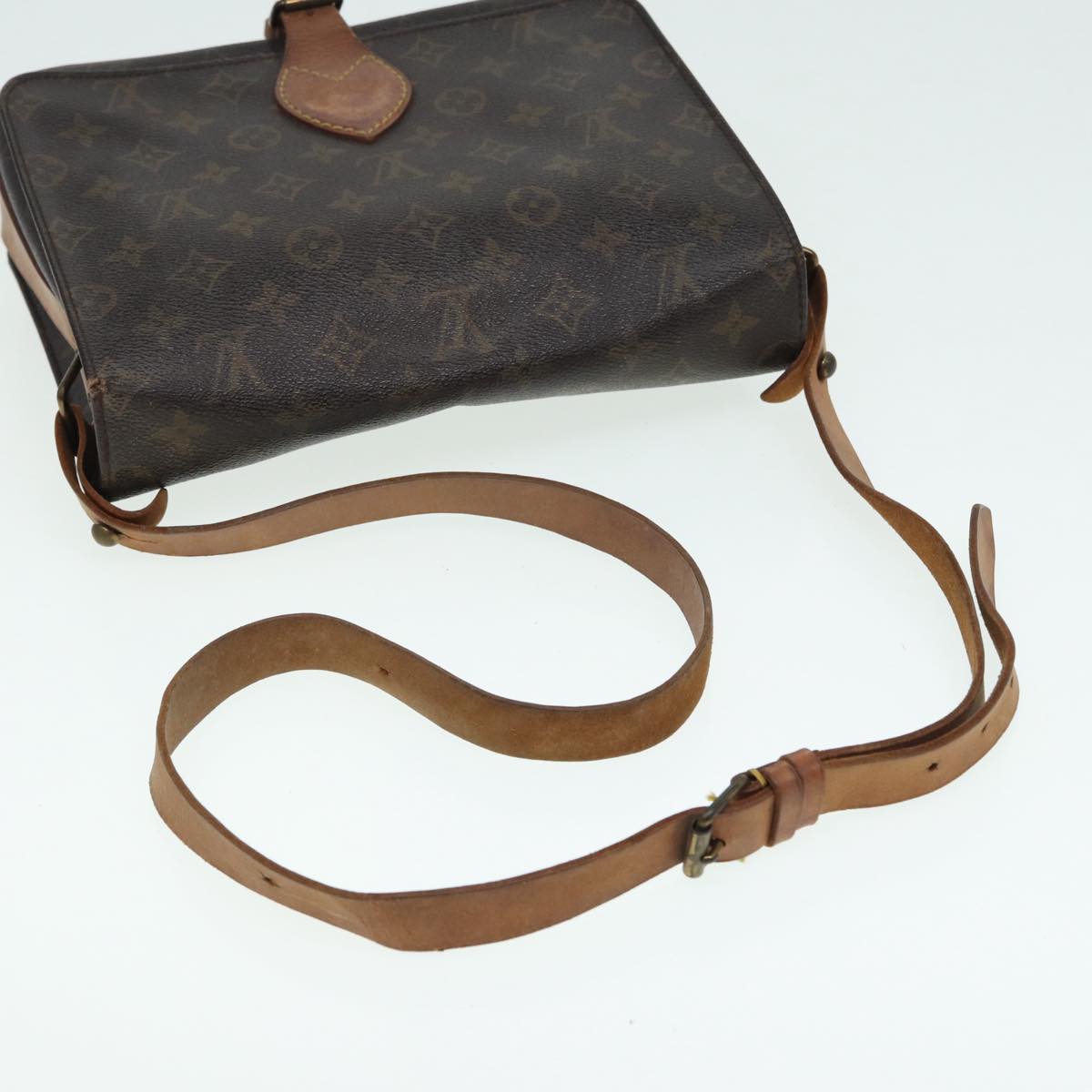LOUIS VUITTON Monogram Cartouchiere GM Shoulder Bag M51252 LV Auth 86783