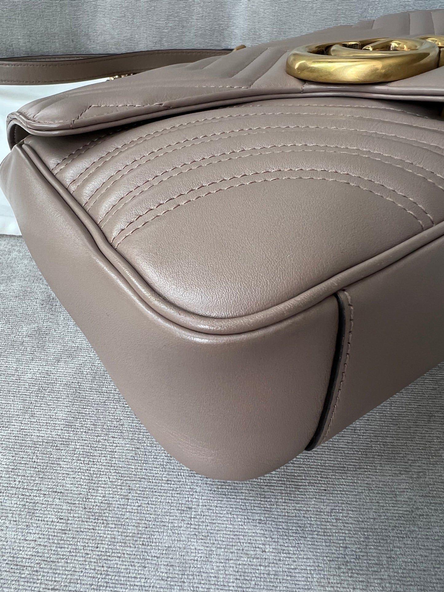 Gucci GG Dusty Pink Marmont Medium Shoulder Bag