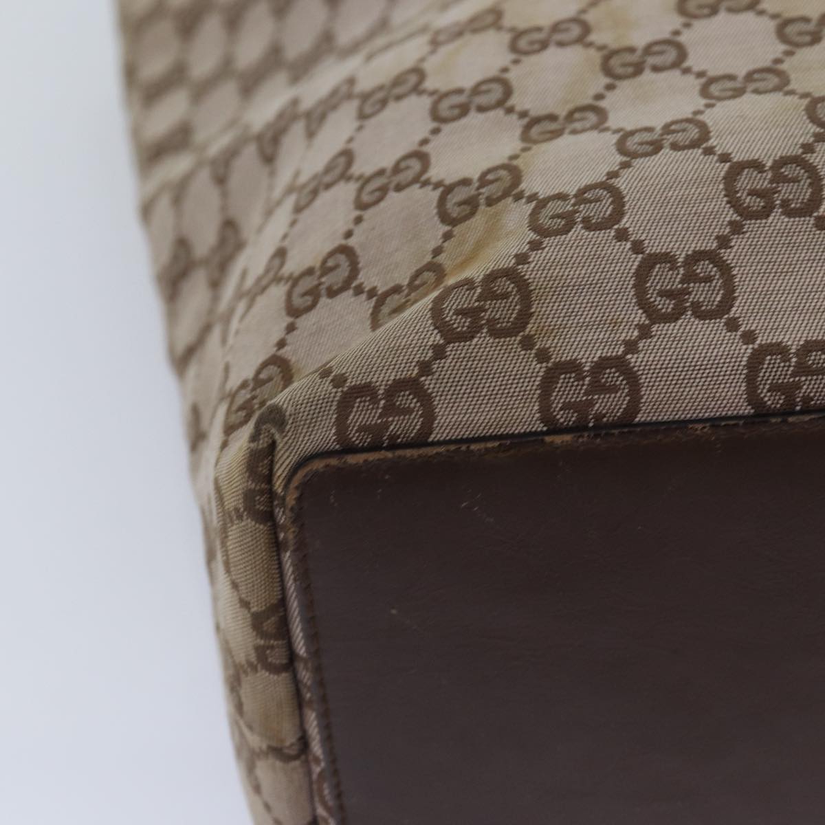 GUCCI GG Canvas Tote Bag Beige 002 1098 Auth 87340