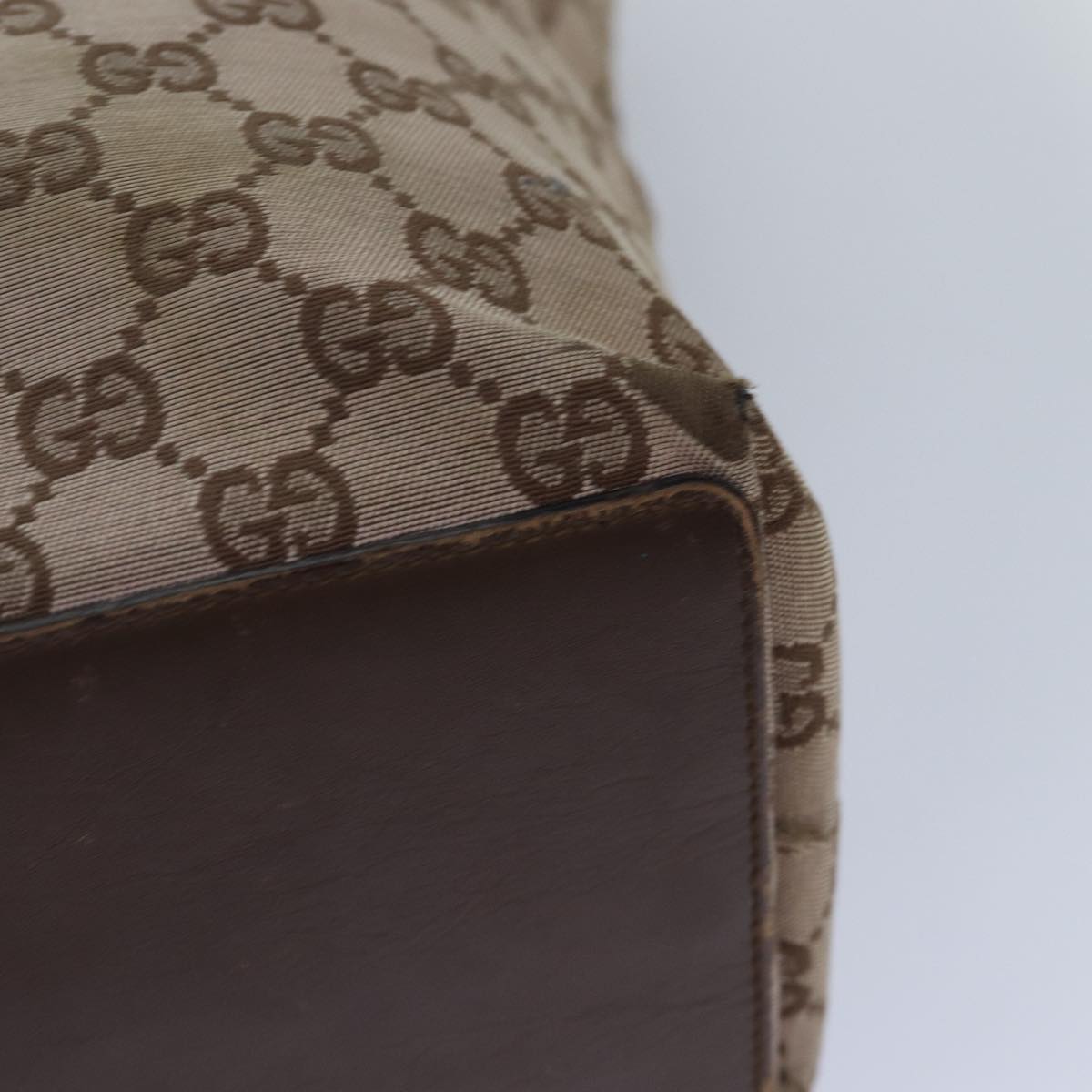 GUCCI GG Canvas Tote Bag Beige 002 1098 Auth 87340