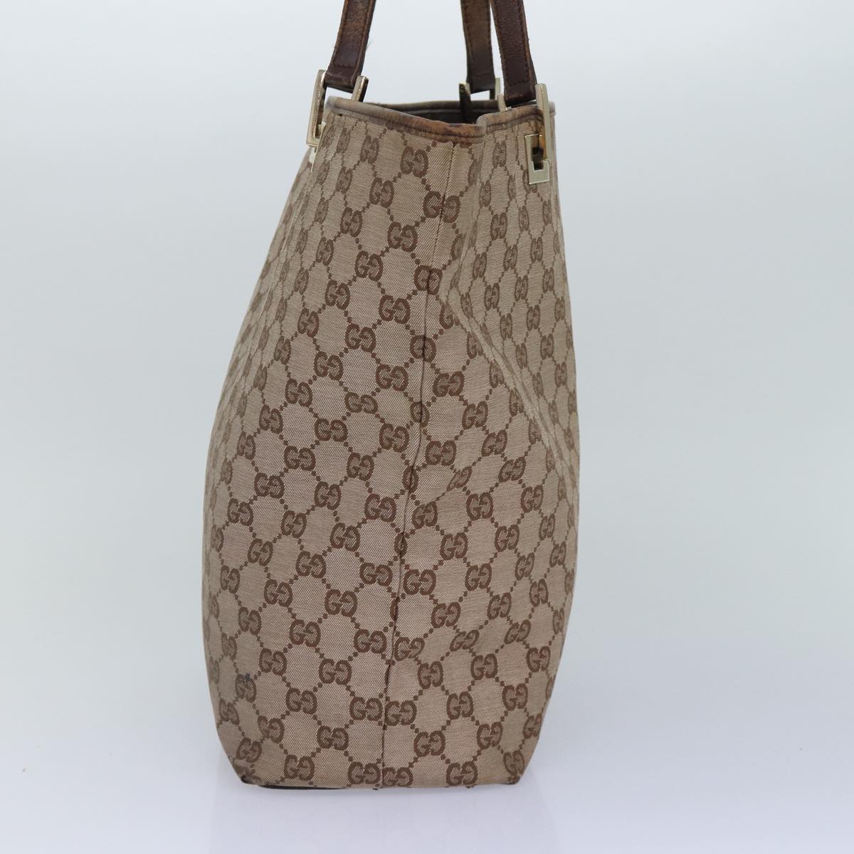GUCCI GG Canvas Tote Bag Beige 002 1098 Auth 87340