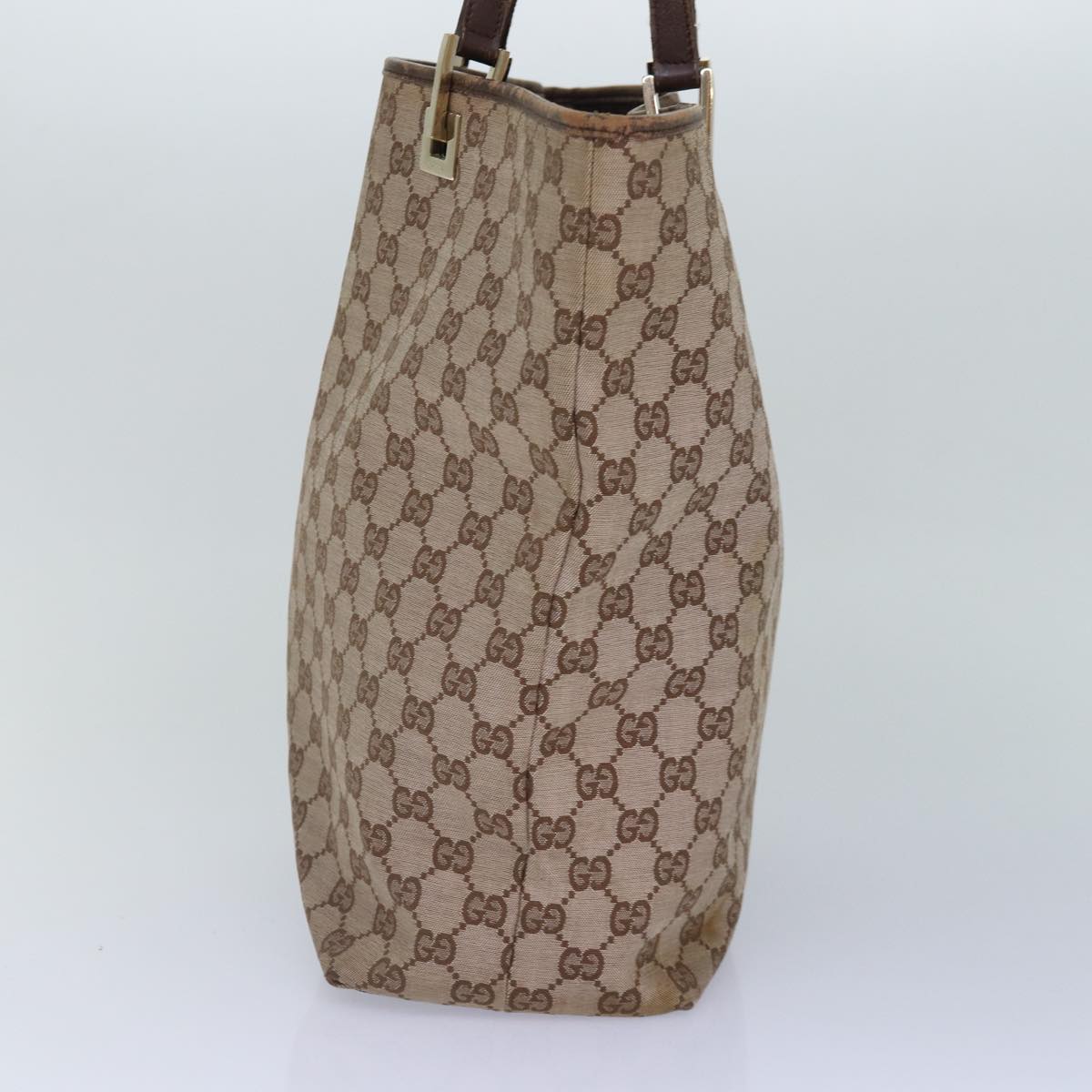 GUCCI GG Canvas Tote Bag Beige 002 1098 Auth 87340