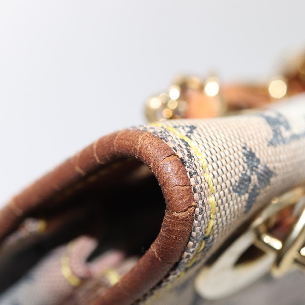LOUIS VUITTON Monogram Mini Camille Chain Shoulder Bag Blue M92002 LV Auth 87413