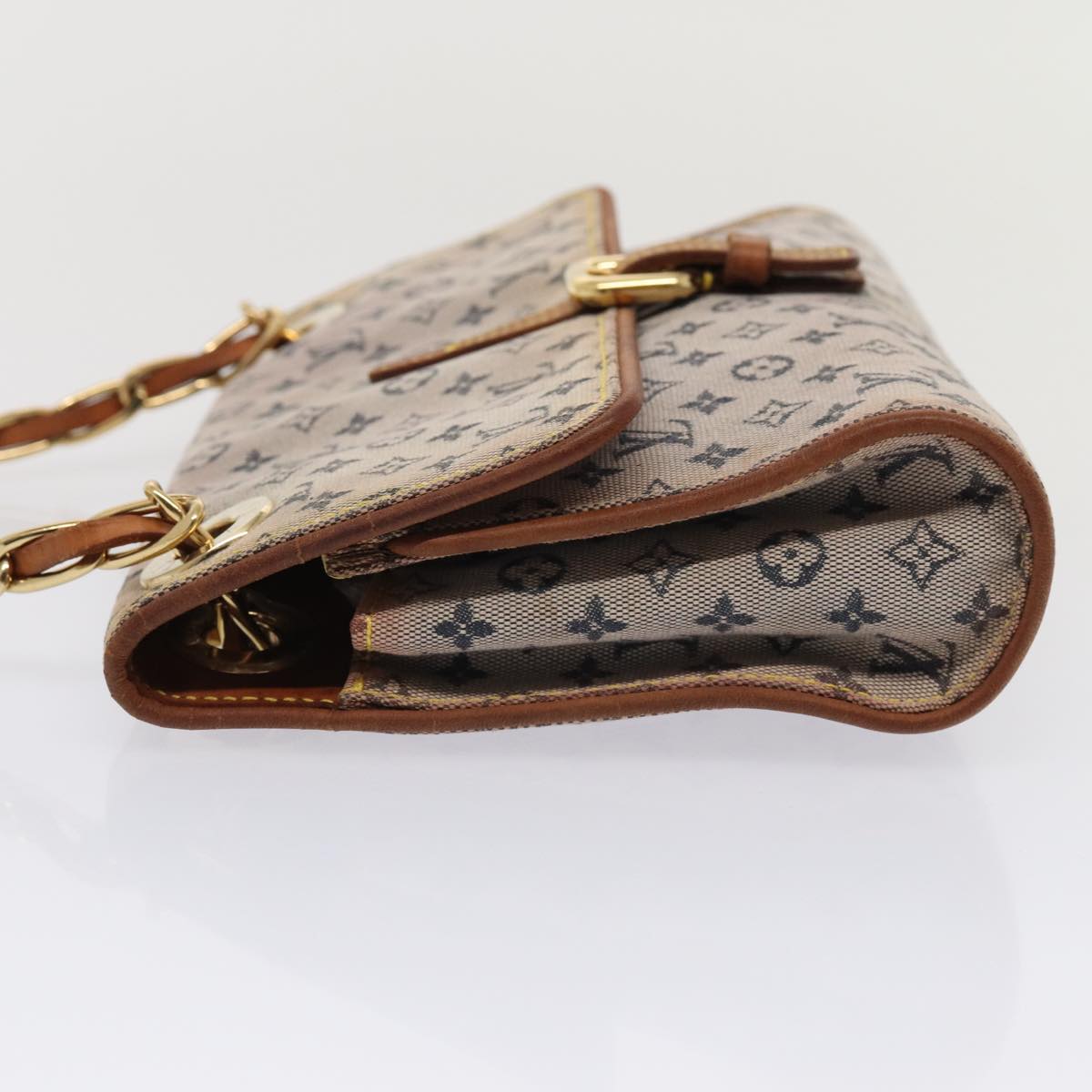 LOUIS VUITTON Monogram Mini Camille Chain Shoulder Bag Blue M92002 LV Auth 87413