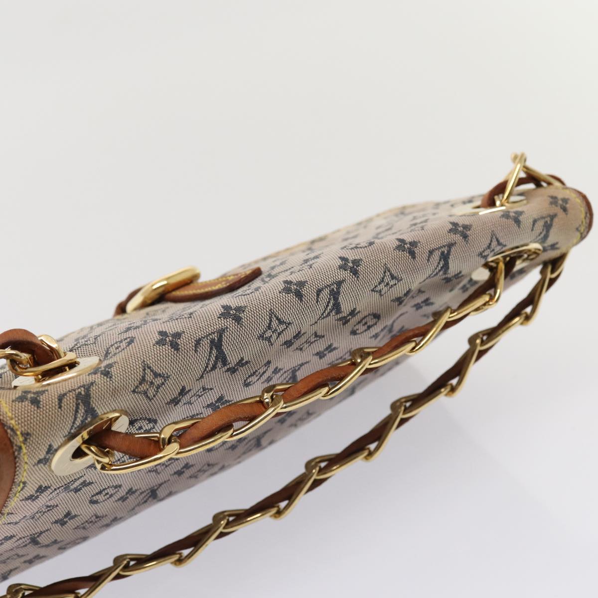 LOUIS VUITTON Monogram Mini Camille Chain Shoulder Bag Blue M92002 LV Auth 87413