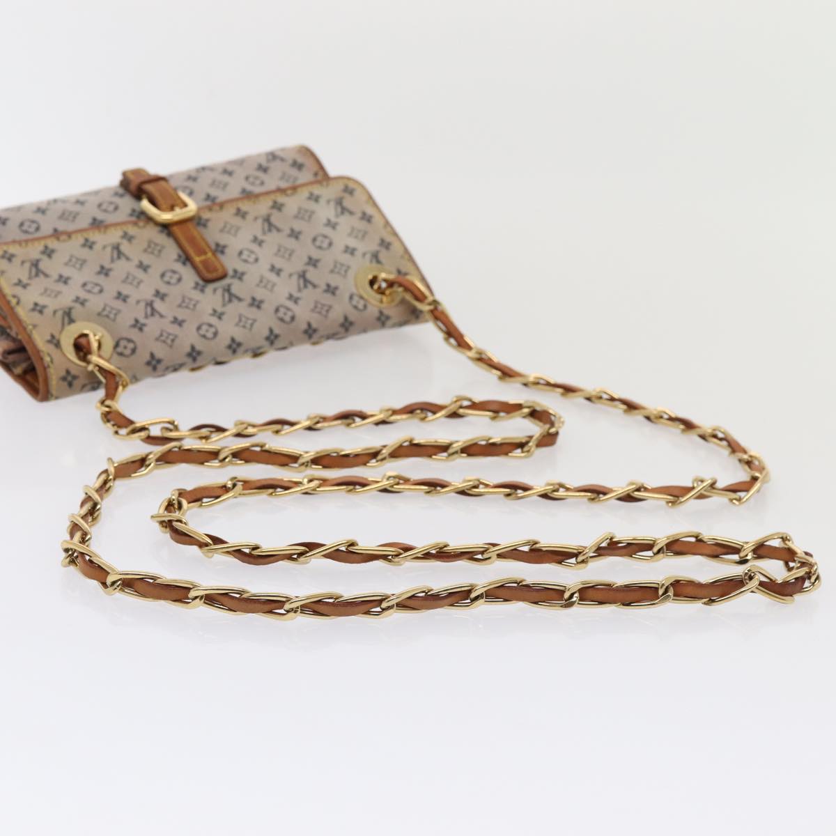 LOUIS VUITTON Monogram Mini Camille Chain Shoulder Bag Blue M92002 LV Auth 87413