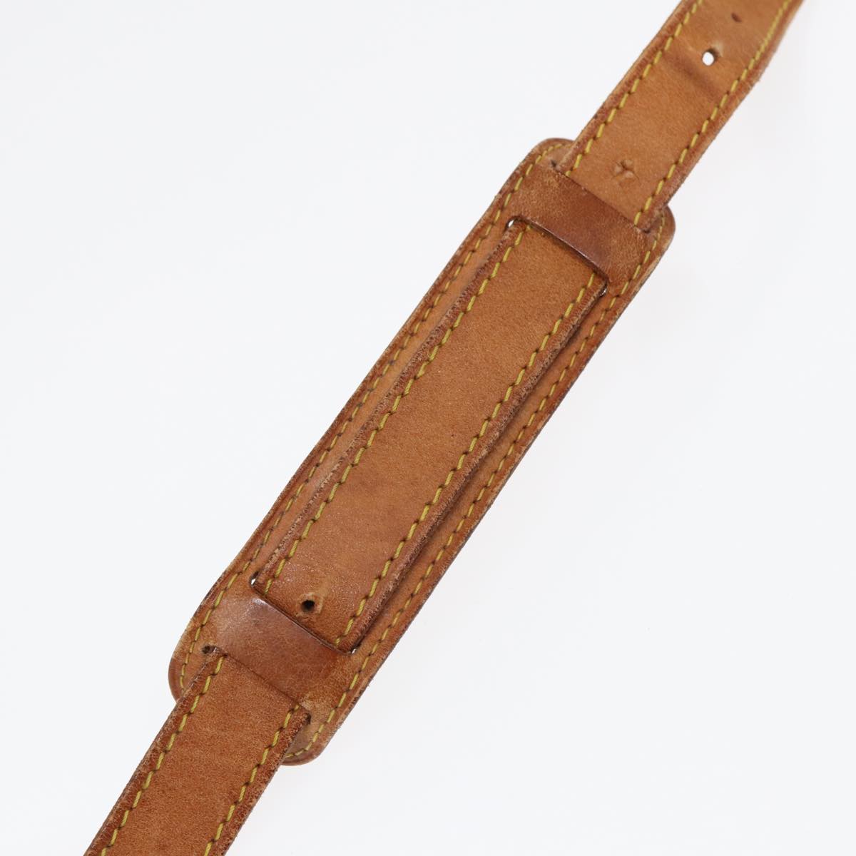 LOUIS VUITTON Adjustable Shoulder Strap Leather 32.7"-39.8" Beige Auth 87472