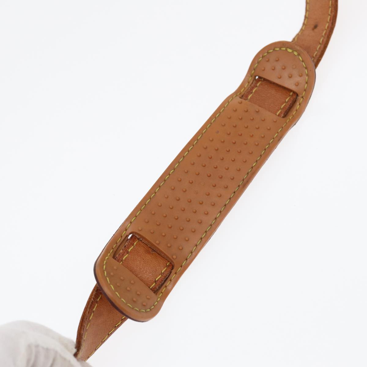 LOUIS VUITTON Adjustable Shoulder Strap Leather 32.7"-39.8" Beige Auth 87472