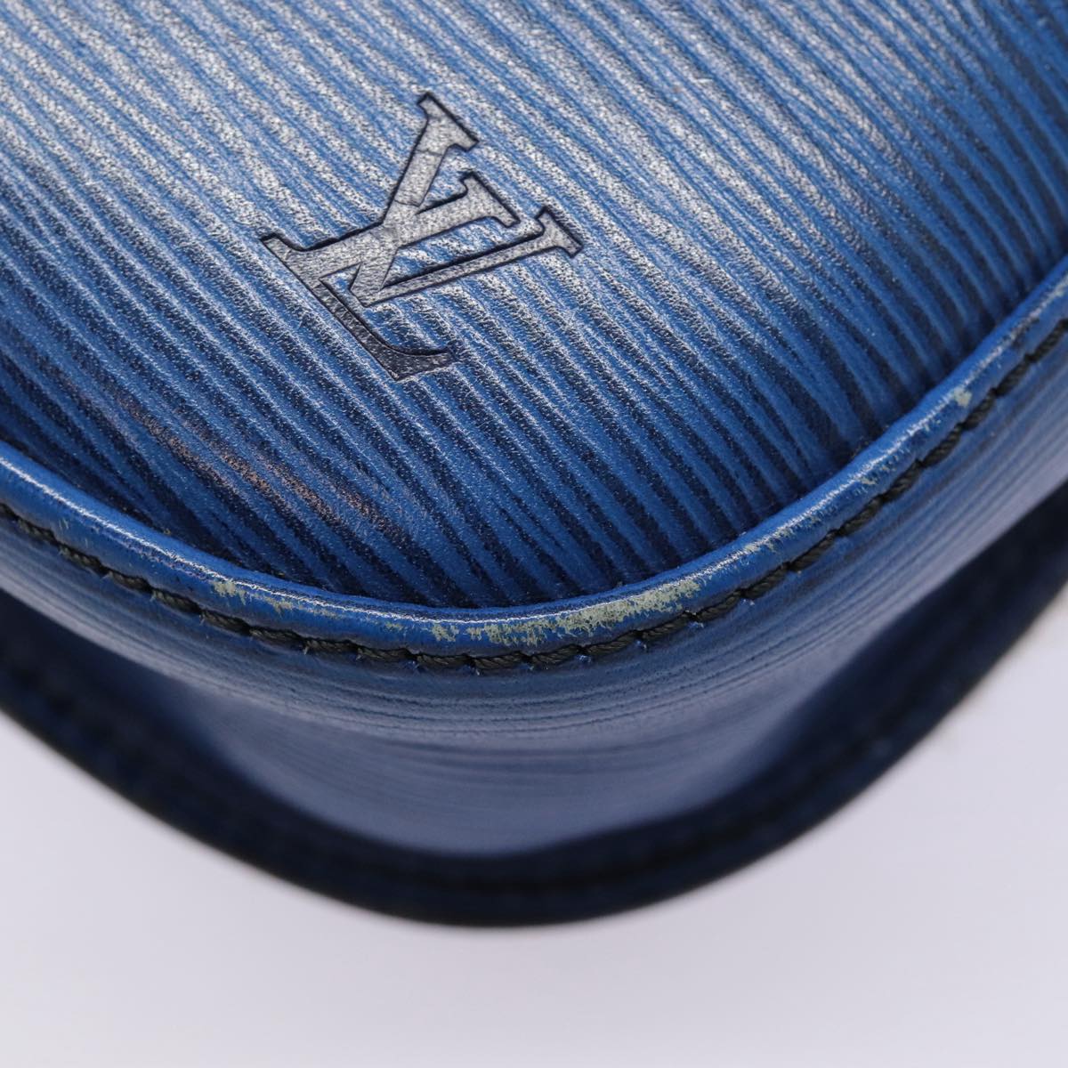 LOUIS VUITTON Epi Saint Cloud GM Shoulder Bag Toledo Blue M52195 LV Auth 87491