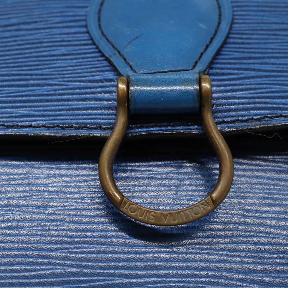 LOUIS VUITTON Epi Saint Cloud GM Shoulder Bag Toledo Blue M52195 LV Auth 87491