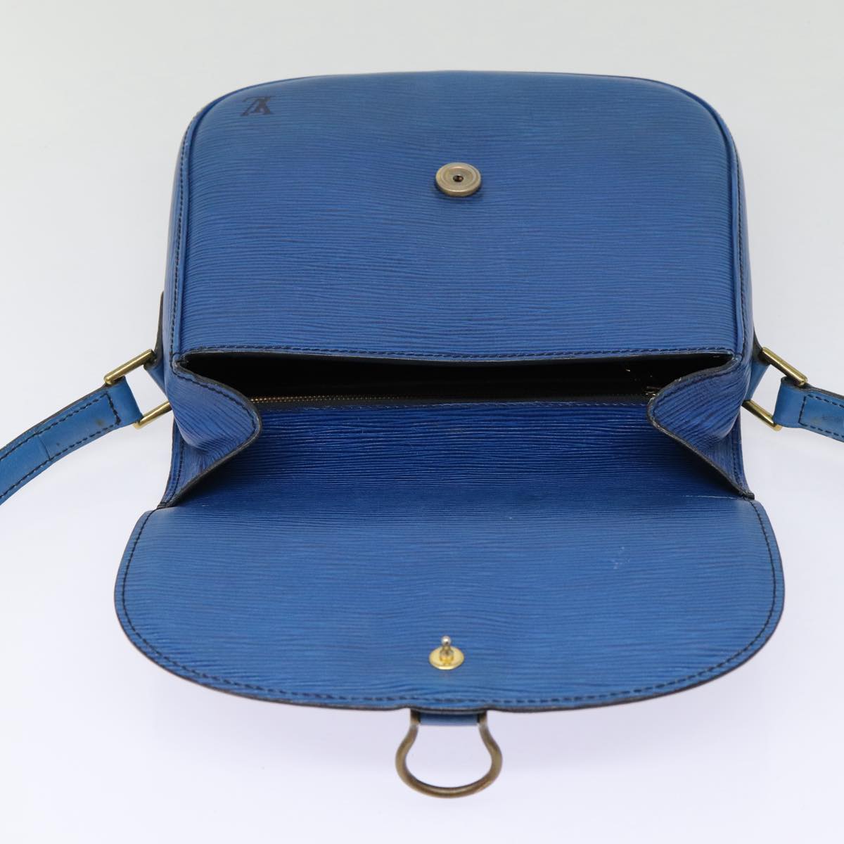 LOUIS VUITTON Epi Saint Cloud GM Shoulder Bag Toledo Blue M52195 LV Auth 87491