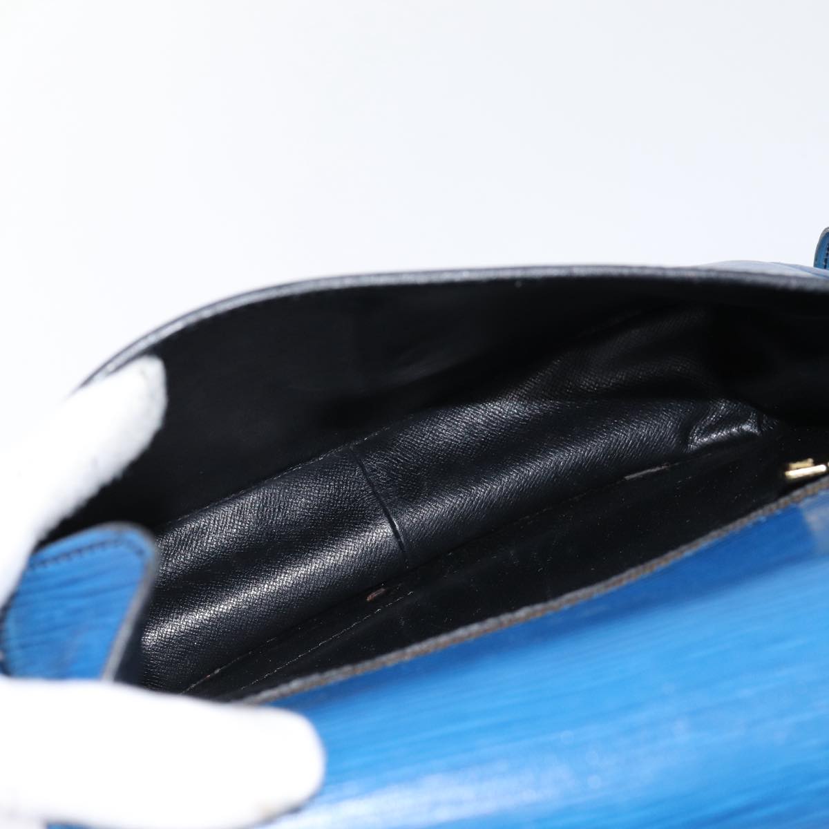 LOUIS VUITTON Epi Saint Cloud GM Shoulder Bag Toledo Blue M52195 LV Auth 87491
