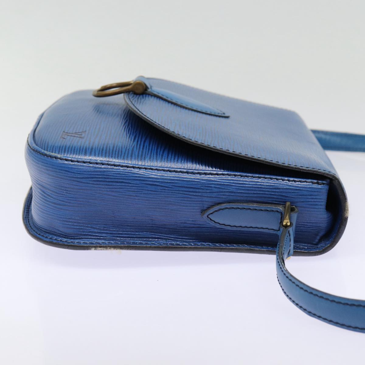 LOUIS VUITTON Epi Saint Cloud GM Shoulder Bag Toledo Blue M52195 LV Auth 87491