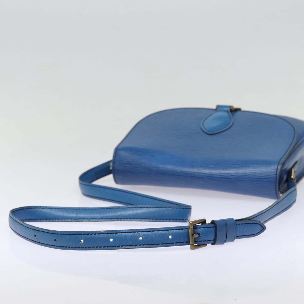 LOUIS VUITTON Epi Saint Cloud GM Shoulder Bag Toledo Blue M52195 LV Auth 87491