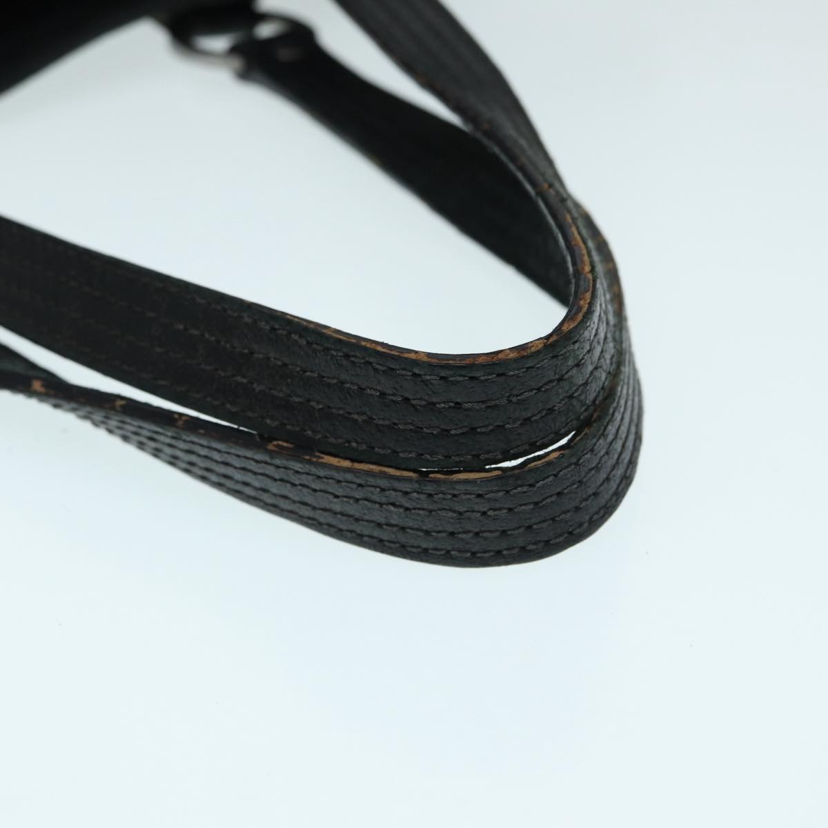 GUCCI GG Canvas Shoulder Bag Black Silver 113017 002404 Auth 87780