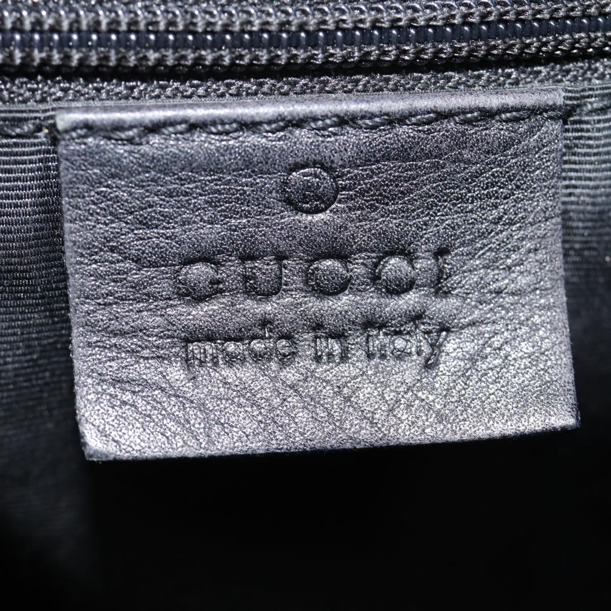GUCCI GG Canvas Shoulder Bag Black Silver 91761 Auth 87782