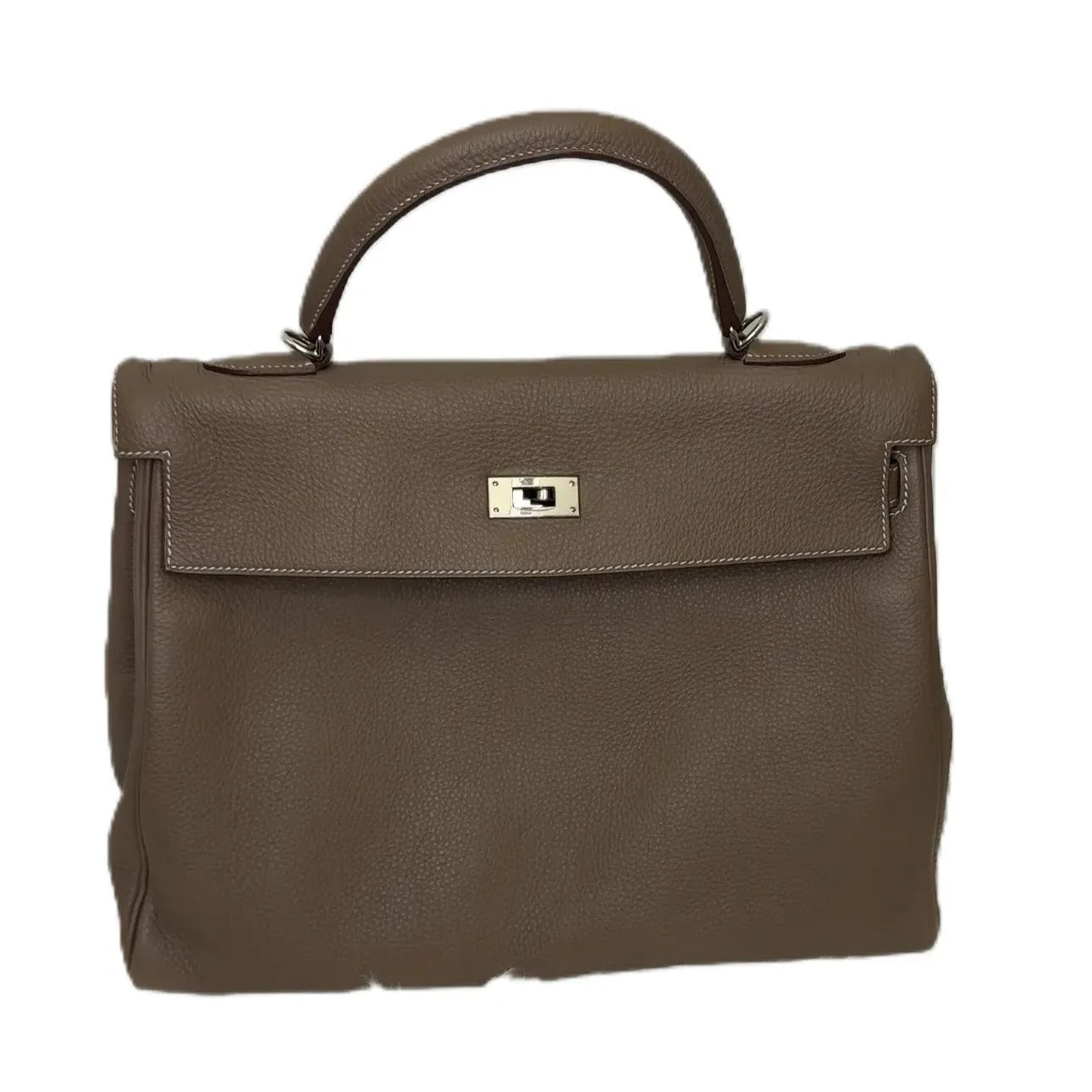 HERMES Togo Kelly Retourne 32 Etoupe B22-35