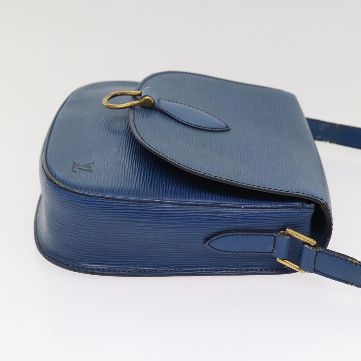 LOUIS VUITTON Epi Saint Cloud GM Shoulder Bag Toledo Blue M52195 LV Auth 87869