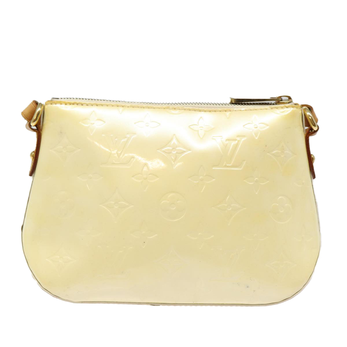 LOUIS VUITTON Monogram Vernis Minna Street Shoulder Bag Perle M91509 Auth 87870