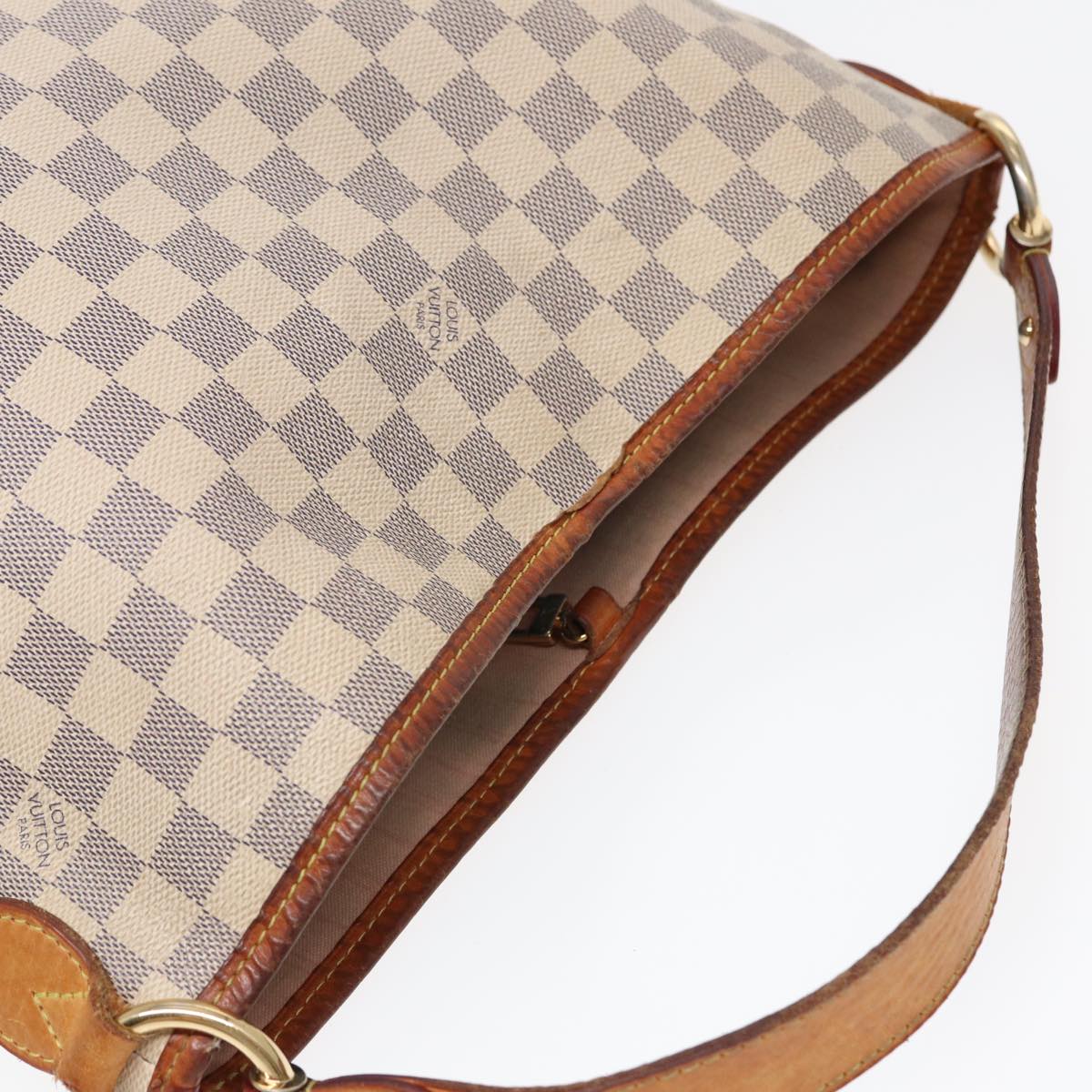LOUIS VUITTON Damier Azur Delightful PM Shoulder Bag N41447 LV Auth 87896