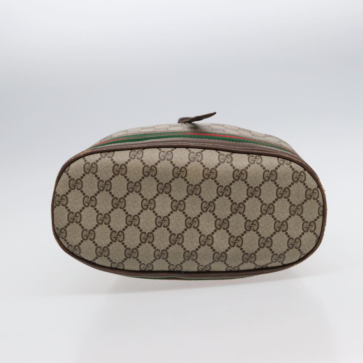 GUCCI GG Supreme Web Sherry Line Shoulder Bag Beige Gold 001 164 0933 Auth 88150