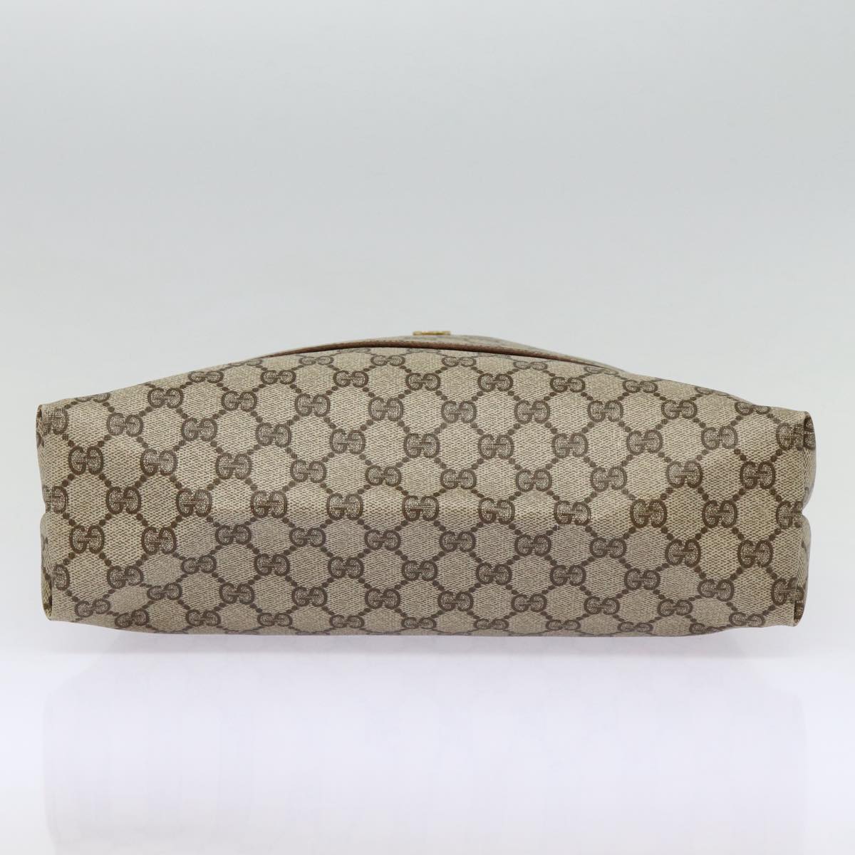 GUCCI GG Supreme Web Sherry Line Tote Bag PVC Beige Red 39 02 003 Auth 88151