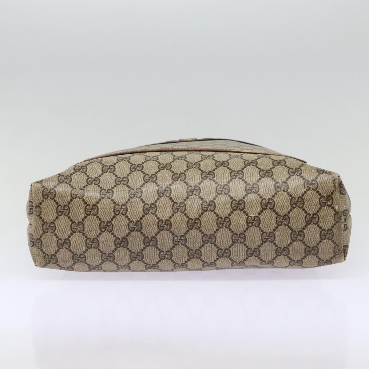 GUCCI GG Supreme Web Sherry Line Tote Bag PVC Beige Red 40 02 003 Auth 88153