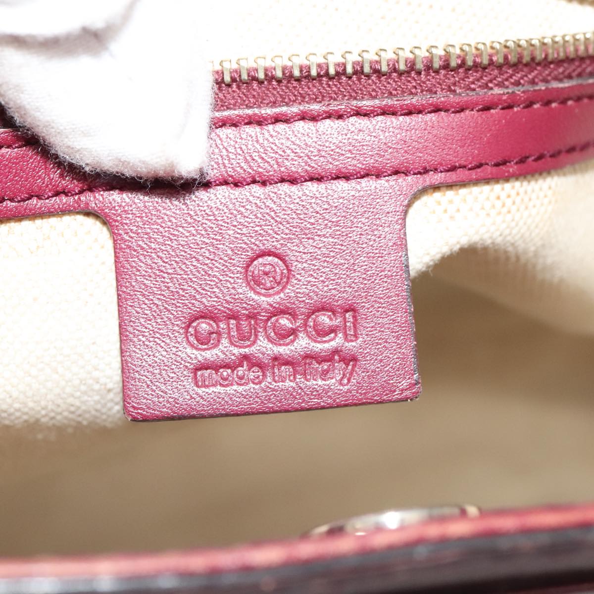 GUCCI GG Canvas Shoulder Bag Beige Gold 257061 Auth 88172
