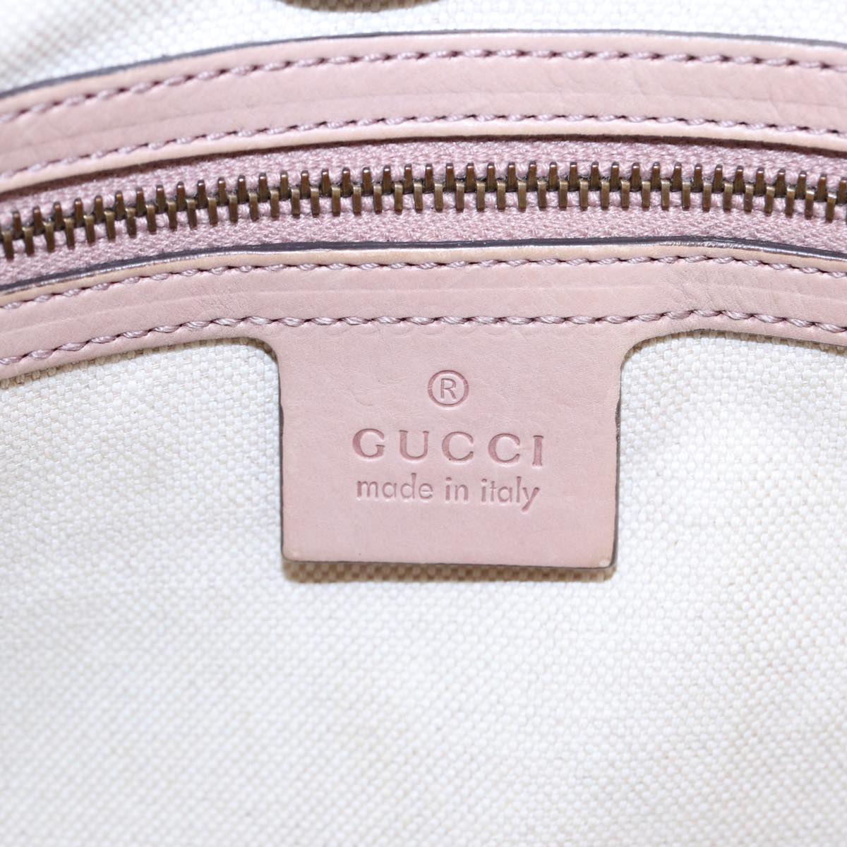 GUCCI GG Canvas Shoulder Bag Beige Gold 308604 Auth 88173