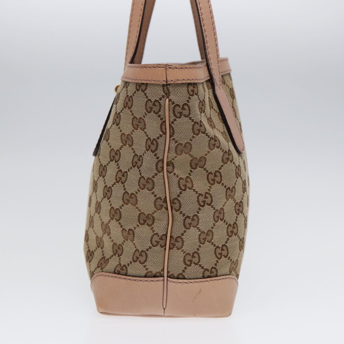 GUCCI GG Canvas Shoulder Bag Beige Gold 308604 Auth 88173