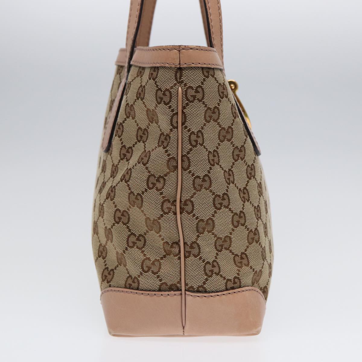 GUCCI GG Canvas Shoulder Bag Beige Gold 308604 Auth 88173